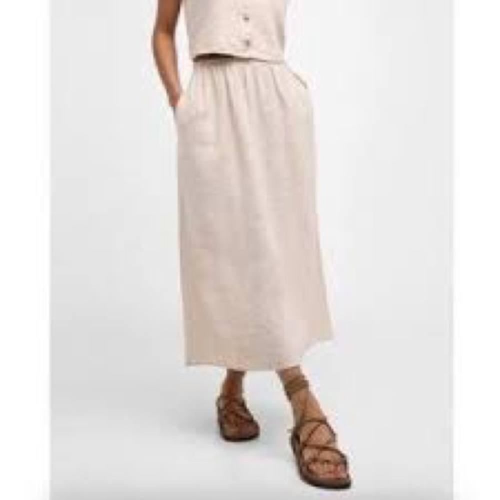 XiRENA Loretta linen Midi Skirt Medium